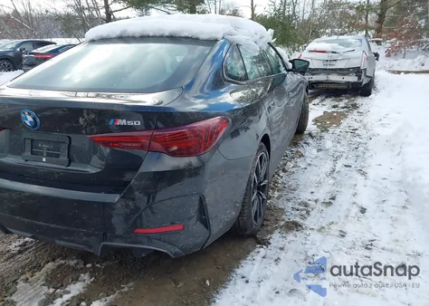 2025 BMW I4 Gran Coupe M50 z USA, uszkodzony, nr VIN WBY33HD01SFU77984